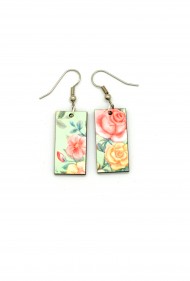 Mint Rose Earrings